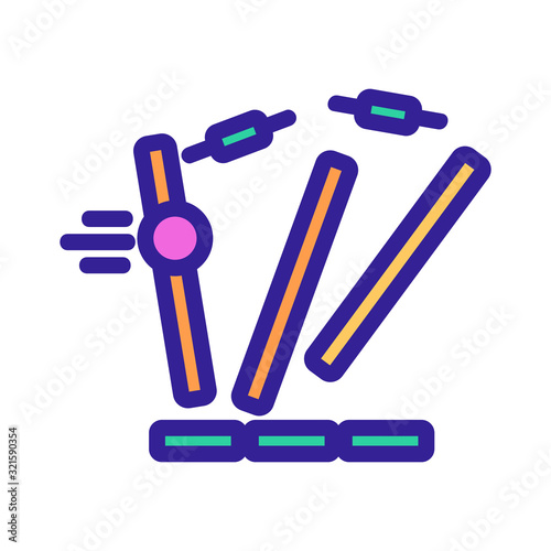 Cricket icon vector. Thin line sign. Isolated contour symbol illustration