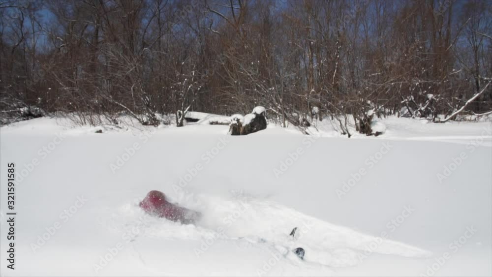 Sliding landscape of winter countryside Krasnyy Yar - small poor houses, woodpile covered with snow and leafless trees. Winter. Russia Sliding landscape of winter countryside Krasnyy Yar - small poor houses, woodpile covered with snow and leafless trees. Winter. Russia