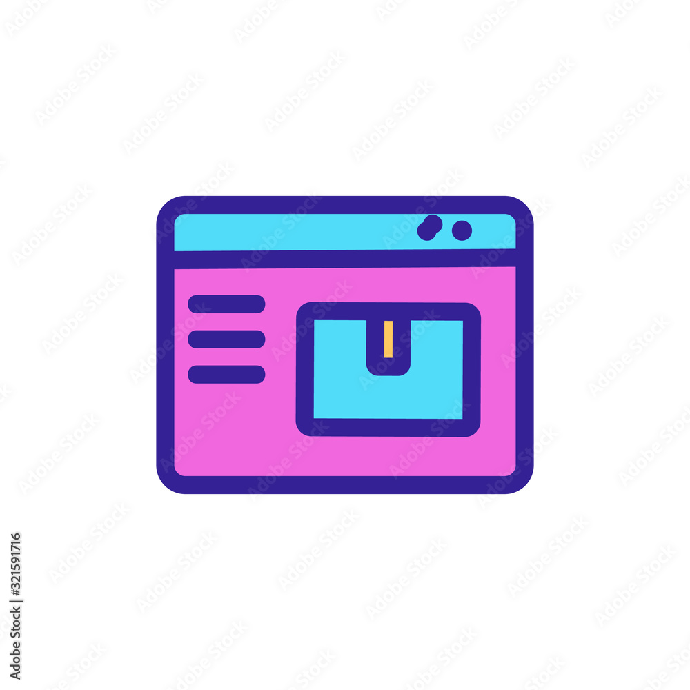 Courier icon vector. Thin line sign. Isolated contour symbol illustration Courier icon vector. Thin line sign. Isolated contour symbol illustration