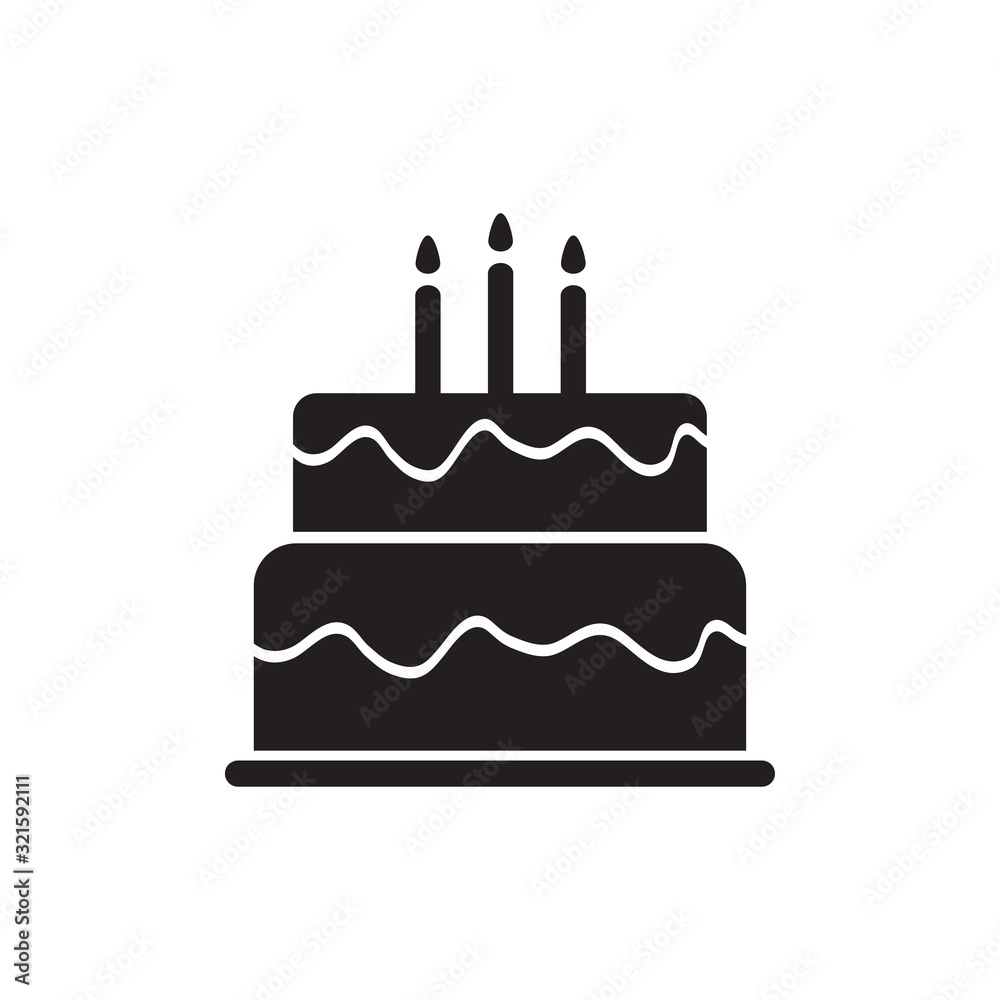 birthday cake icon vector design logo template EPS 10 birthday cake icon vector design logo template EPS 10