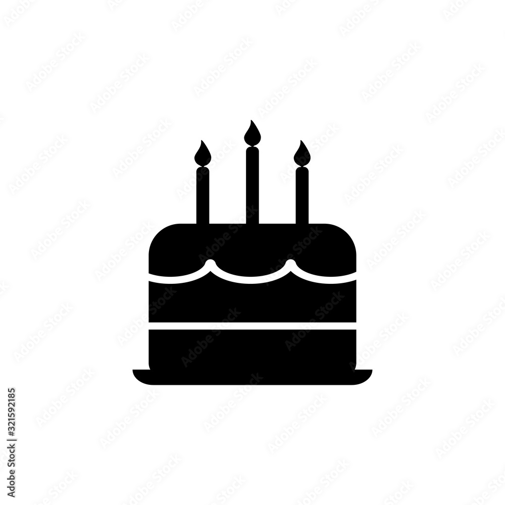 birthday cake icon vector design logo template EPS 10 birthday cake icon vector design logo template EPS 10