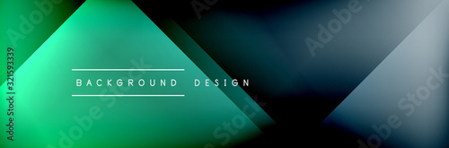 Abstract background - squares and lines composition created with lights and shadows. Technology or business digital template