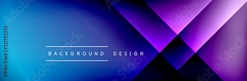 Abstract background - squares and lines composition created with lights and shadows. Technology or business digital template
