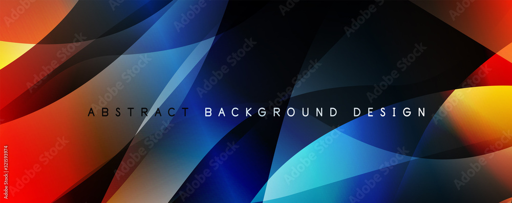 Wave liquid style lines with shadows and light on gradient background Wave liquid style lines with shadows and light on gradient background