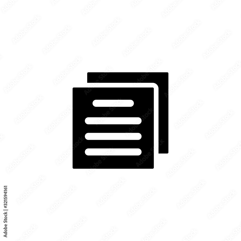 Vector illustration, document icon template.