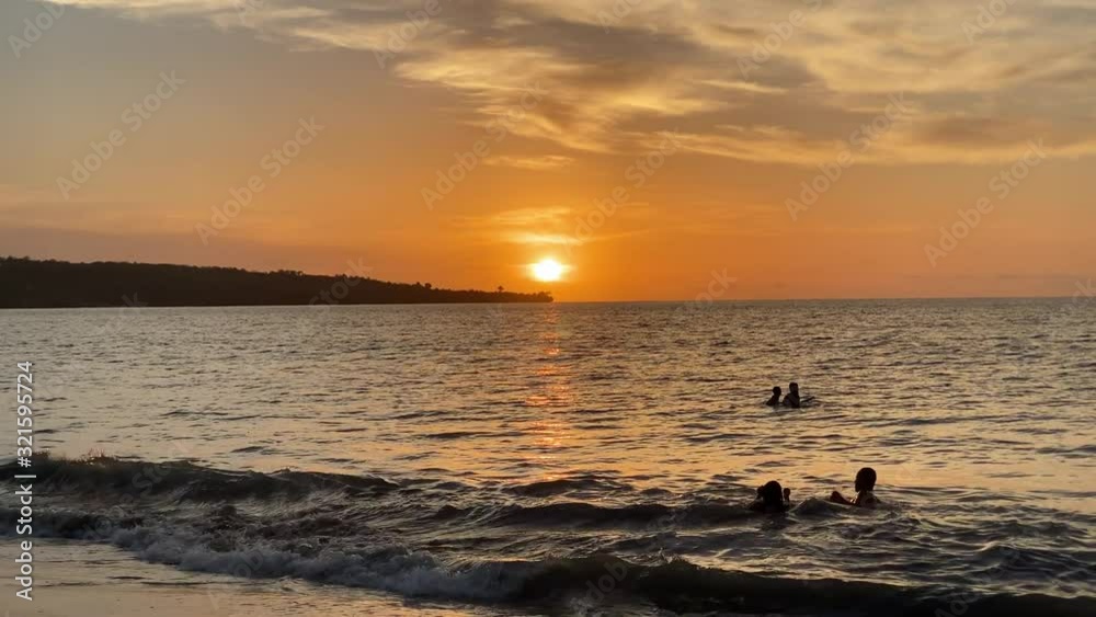 Beautiful Sunset on Seminyak Beach, Bali Island Beautiful Sunset on Seminyak Beach, Bali Island