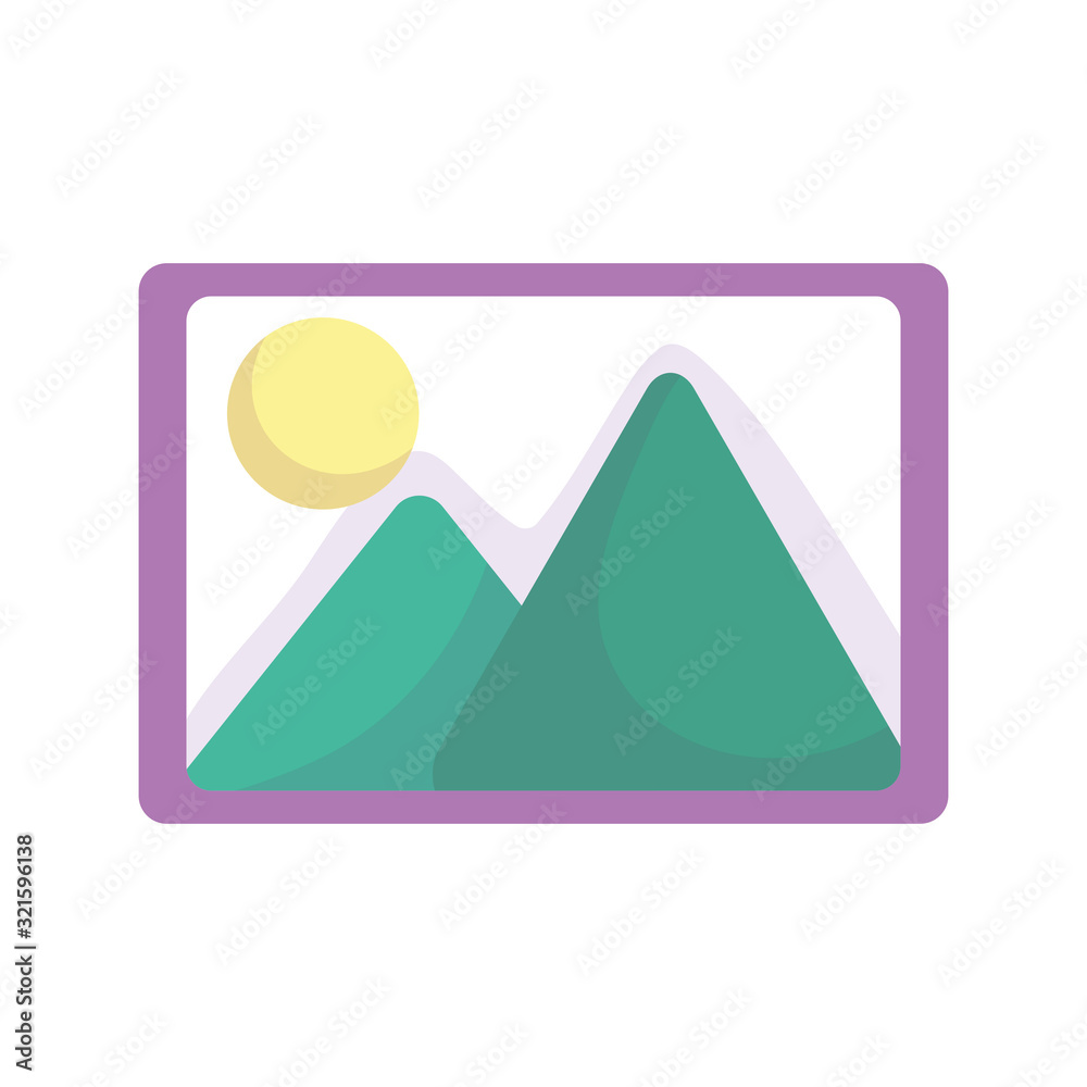 frame picture landscape mountain sun decoration frame picture landscape mountain sun decoration