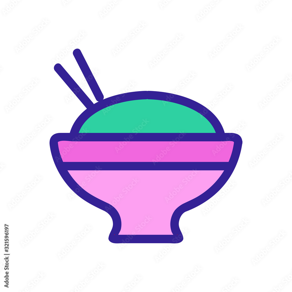 Rice icon vector. Thin line sign. Isolated contour symbol illustration Rice icon vector. Thin line sign. Isolated contour symbol illustration