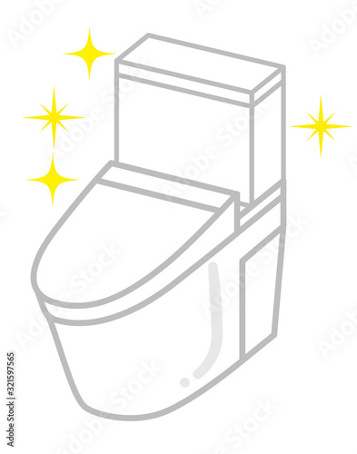 Clean toilet icon - cover closed