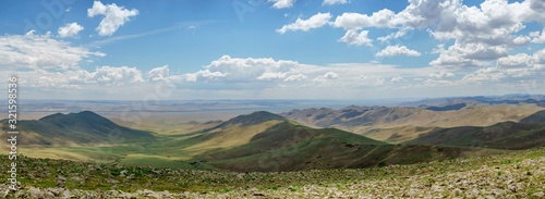 Beautiful and expansive Steppe of Mongolia