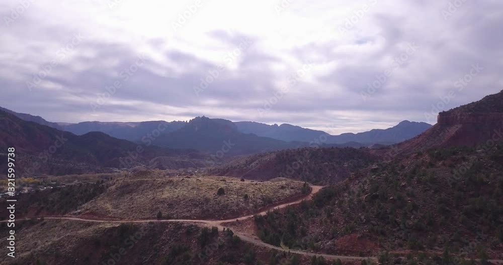 Aerial rise to reveal the beautiful Utah wilderness landscape. Aerial rise to reveal the beautiful Utah wilderness landscape.