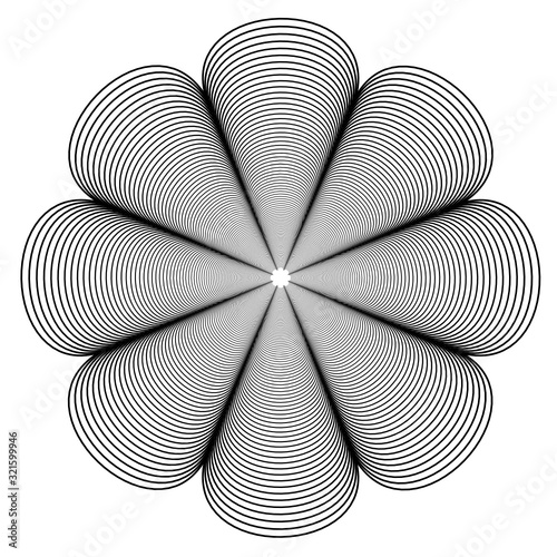 Geometric flower pattern
