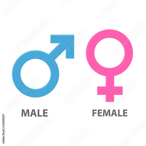Icons and symbols for Male and female