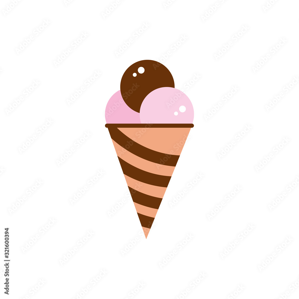 ice cream scoops vanilla chocolate sweet confectionery snack food candy