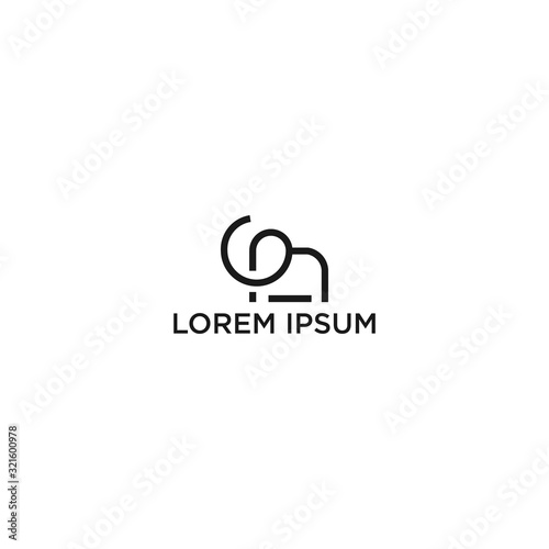 Simple and minimal elephant logo illustration. Modern vector line icon. elephant line logo icon designs