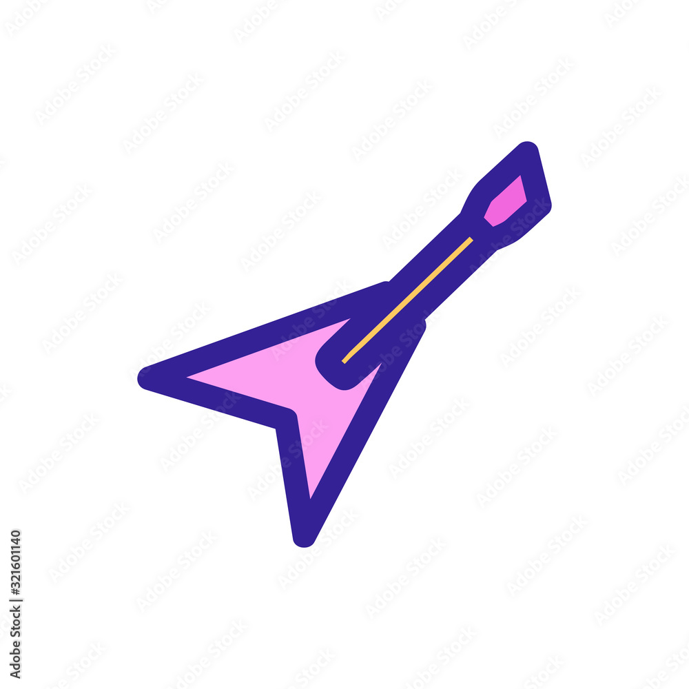 Rock music icon vector. Thin line sign. Isolated contour symbol illustration Rock music icon vector. Thin line sign. Isolated contour symbol illustration