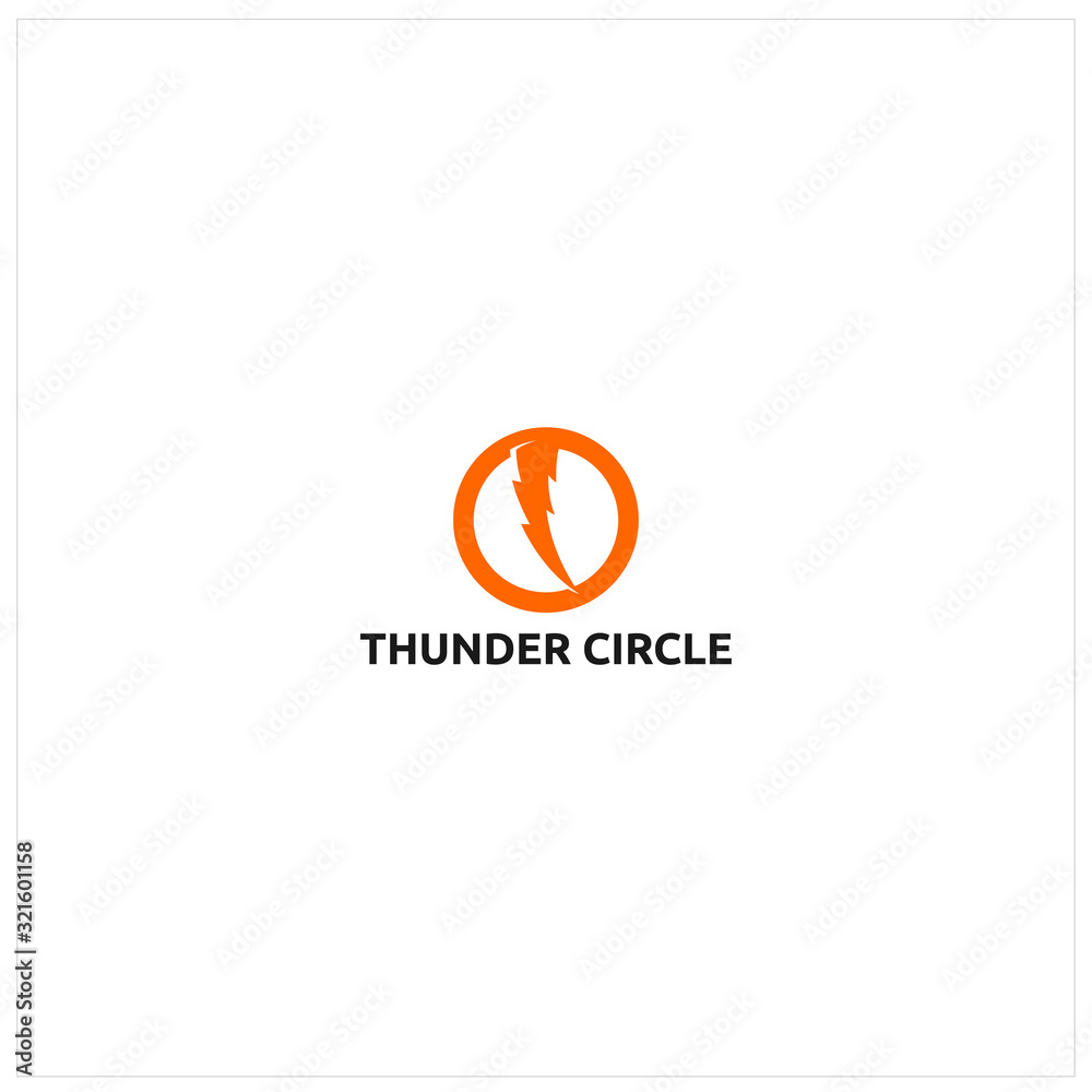 Lightning, energy and thunder electricity symbol concept. electric vector logo design template. 