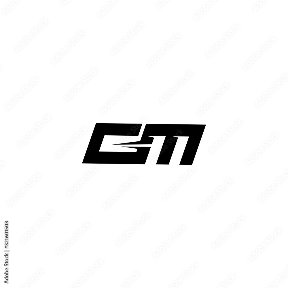 GM G M Letter Logo Design Template