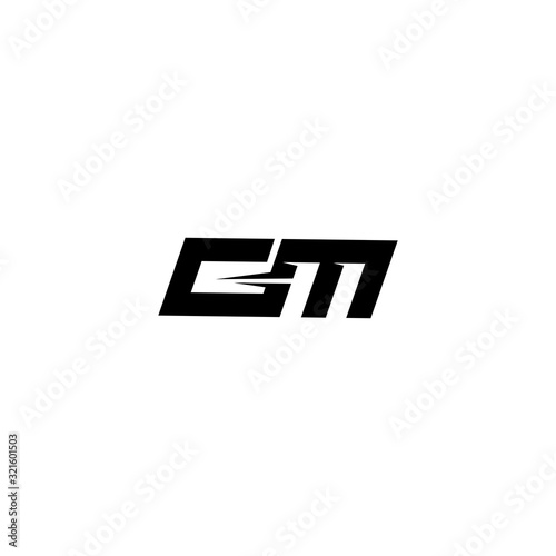 GM G M Letter Logo Design Template