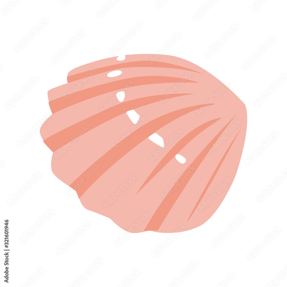砂浜に落ちているピンク色の可愛い貝殻のイラスト Vector De Stock Adobe Stock