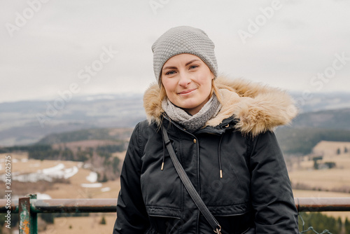 Positive Woman In the Mountains