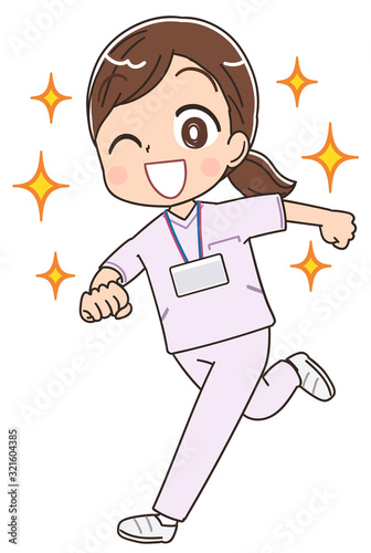 看護師 白衣 女 イラスト ナース マンガ 医療 かわいい