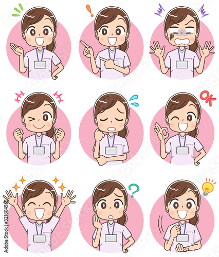 看護師 白衣 女 イラスト ナース マンガ 医療 かわいい
