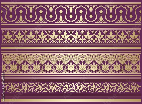 paisley floral pattern, textile , Rajasthan, royal India	
