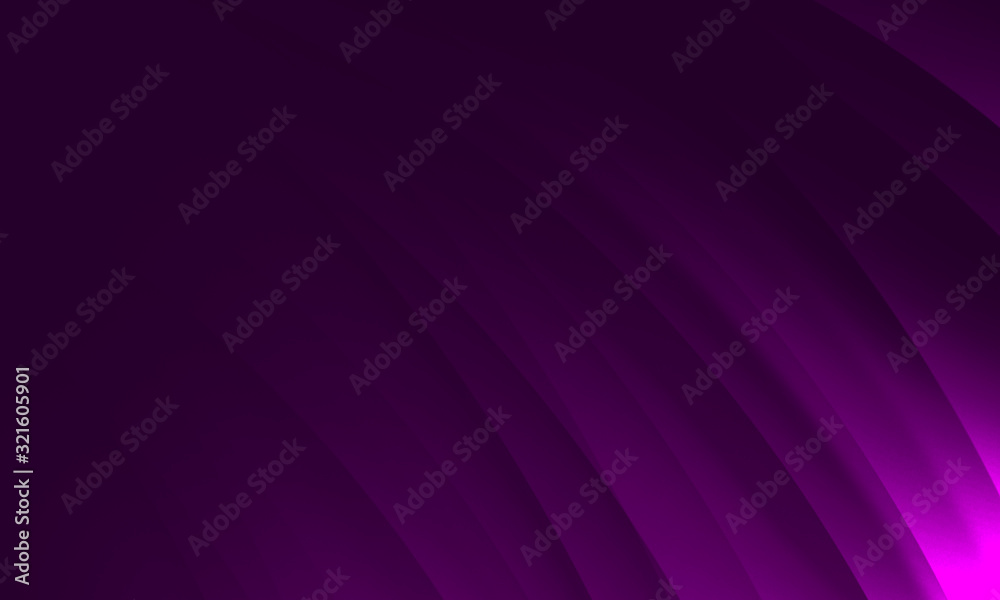 Fototapeta premium Abstract wave purple black curved gradient geometric dark background. with space for concept design Technology and modern.