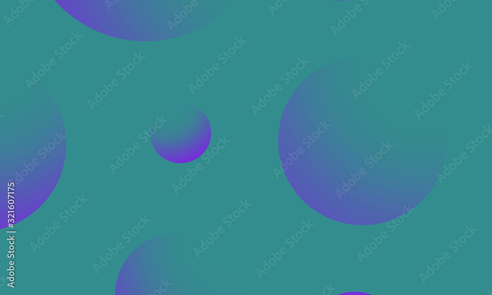 Green circles gradient on purple abstract background. Modern graphic design element.