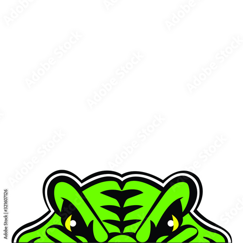 Smiling crocodile design for t shirt and apparel - VECTOR