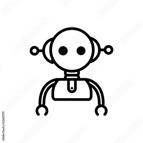 robot friendly technology character artificial machine linear design