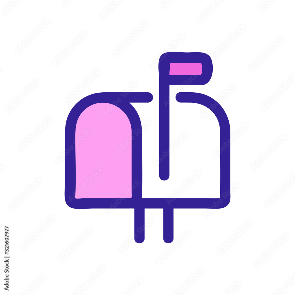 Mail icon vector. Thin line sign. Isolated contour symbol illustration Mail icon vector. Thin line sign. Isolated contour symbol illustration