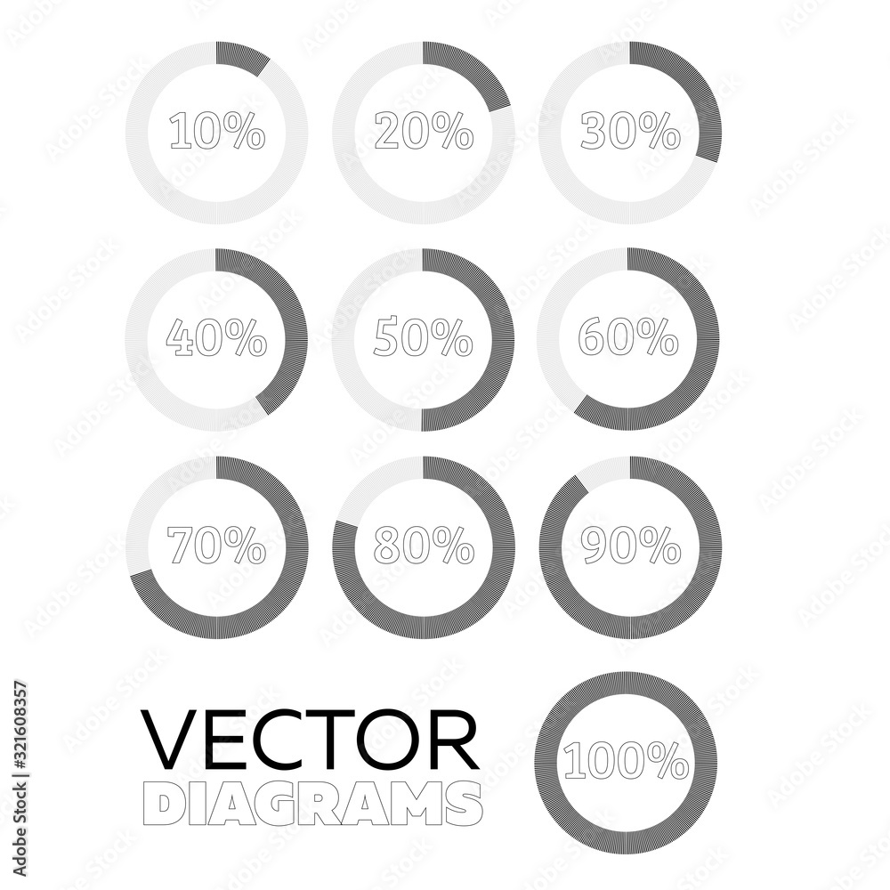 Set of Different arrow circles isolated on the white.Charts, diagrams with 2, 3, 4, 5, 6, 7, 8, 9, 10 steps, parts Set of Different arrow circles isolated on the white.Charts, diagrams with 2, 3, 4, 5, 6, 7, 8, 9, 10 steps, parts