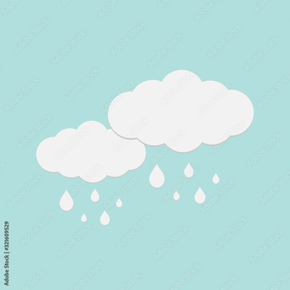 Rainy icons, sky filled with cartoon clouds and lightning. icon-vector Rainy icons, sky filled with cartoon clouds and lightning. icon-vector