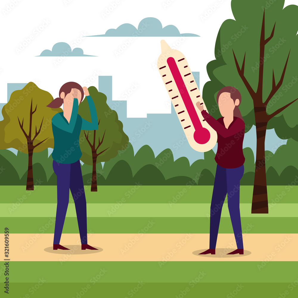 woman lifting thermometer temperature measure woman lifting thermometer temperature measure