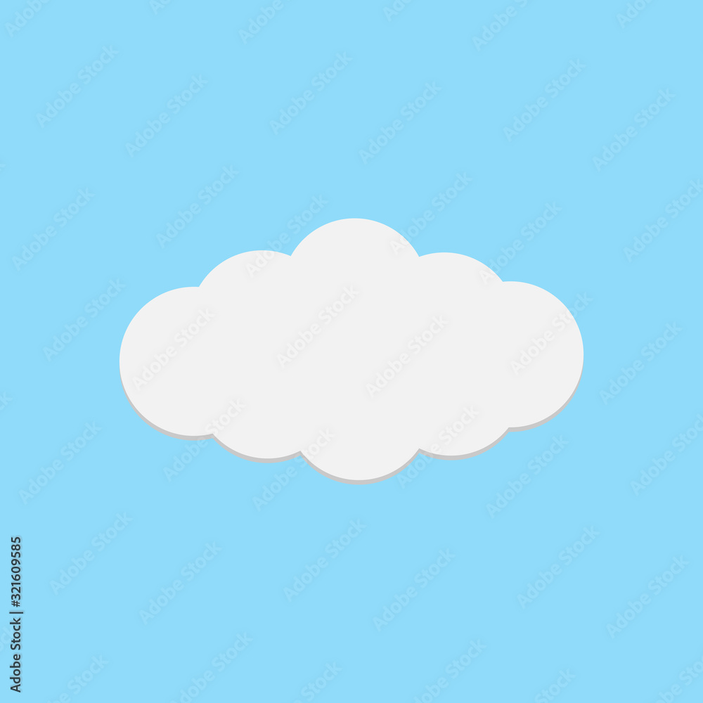 White clouds in the blue sky icon-vector White clouds in the blue sky icon-vector