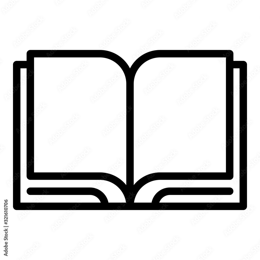 Shop catalog icon. Outline shop catalog vector icon for web design isolated on white background Shop catalog icon. Outline shop catalog vector icon for web design isolated on white background