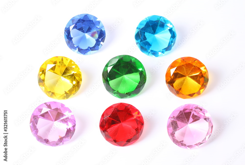 Colorful diamond on white background Colorful diamond on white background