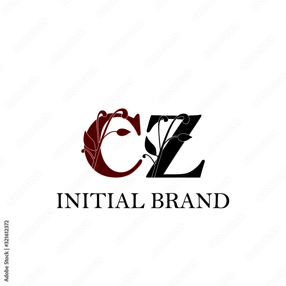 Initial CZ logo letter luxury vector modern Stock Vector | Adobe Stock