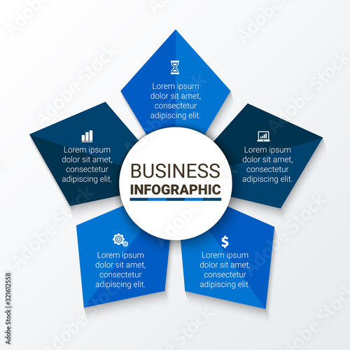 Infographic design vector and marketing icons can be used for workflow layout, diagram, annual report, web design. Business concept with options, steps or processes.