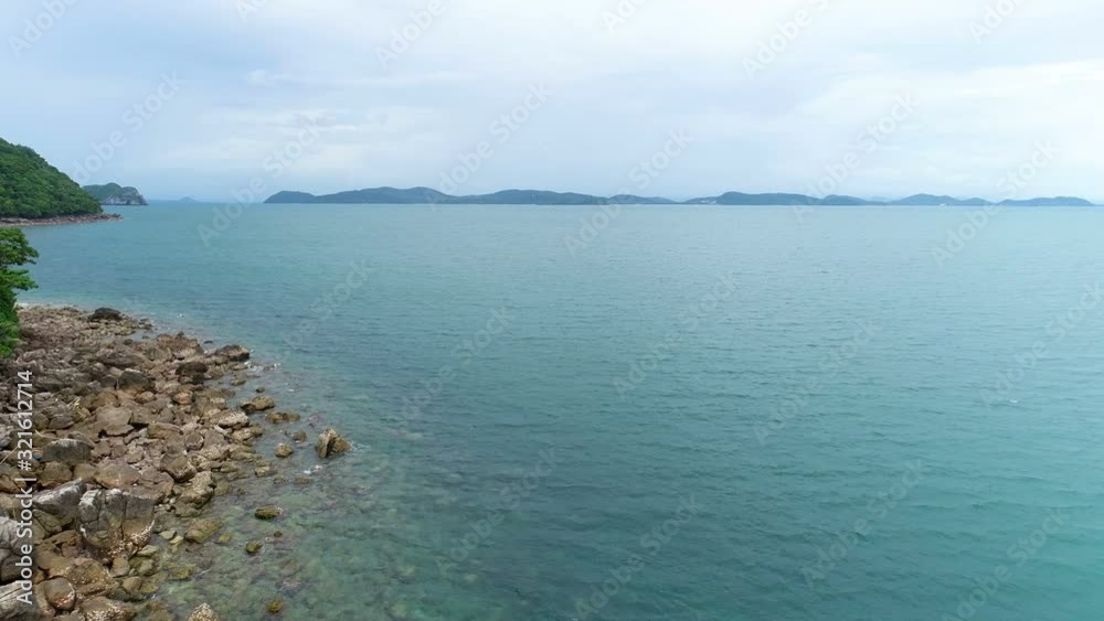 Aerial drone view of snorkelers on the beautiful sea with travel ship at Chumporn, Thailand Aerial drone view of snorkelers on the beautiful sea with travel ship at Chumporn, Thailand