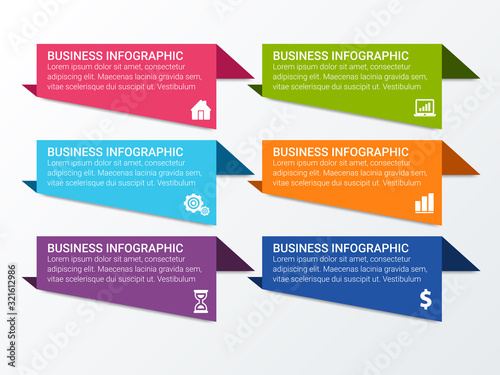 Infographic design vector and marketing icons can be used for workflow layout, diagram, annual report, web design. Business concept with options, steps or processes. © Vectosome