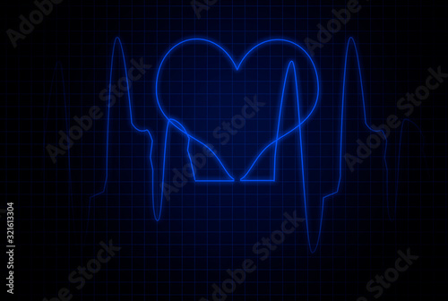 cardiogram of the heart. Heart rate monitoring
