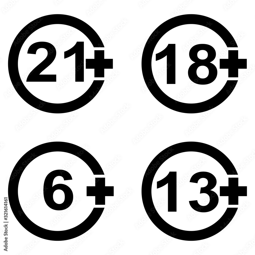 age limit icon design vector logo template EPS 10 age limit icon design vector logo template EPS 10