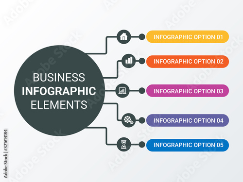 Vector Infographic label design template with icons and options or steps. Can be used for process diagram, presentations, workflow layout, banner, flow chart, info graph.
