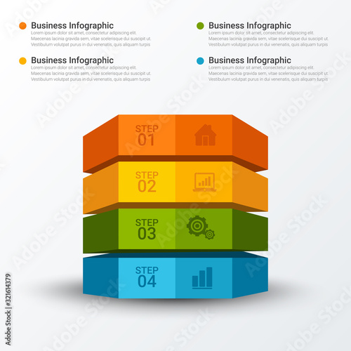 Vector Infographic label design template with icons and options or steps. Can be used for process diagram, presentations, workflow layout, banner, flow chart, info graph.