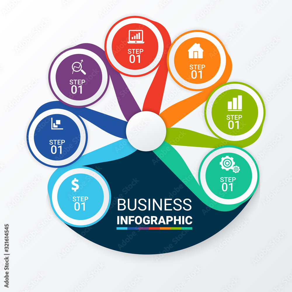 Infographics design vector and marketing icons can be used for workflow layout, diagram, annual report, web design. Business concept with options, steps or processes.