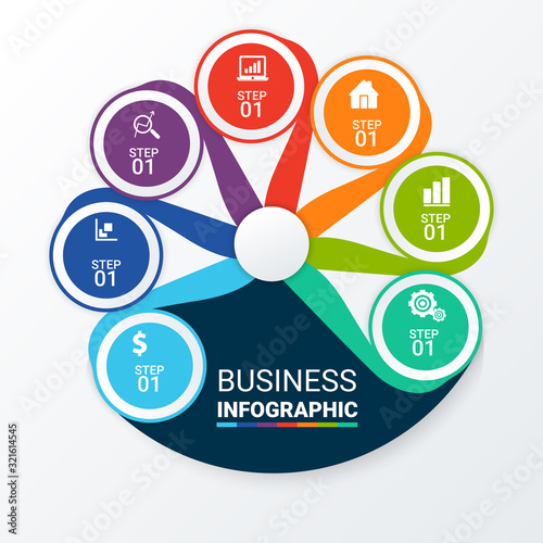 Infographics design vector and marketing icons can be used for workflow layout, diagram, annual report, web design. Business concept with options, steps or processes.