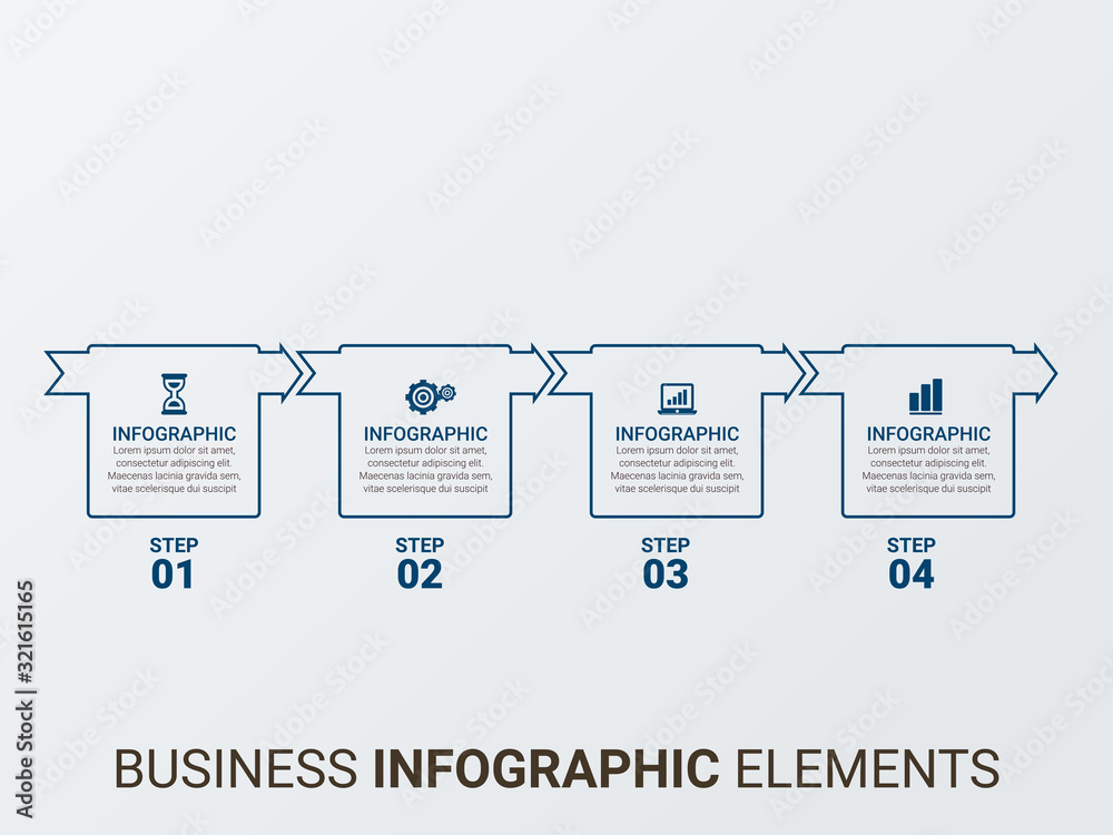 Abstract 3D infographic template with steps for success. Business ...